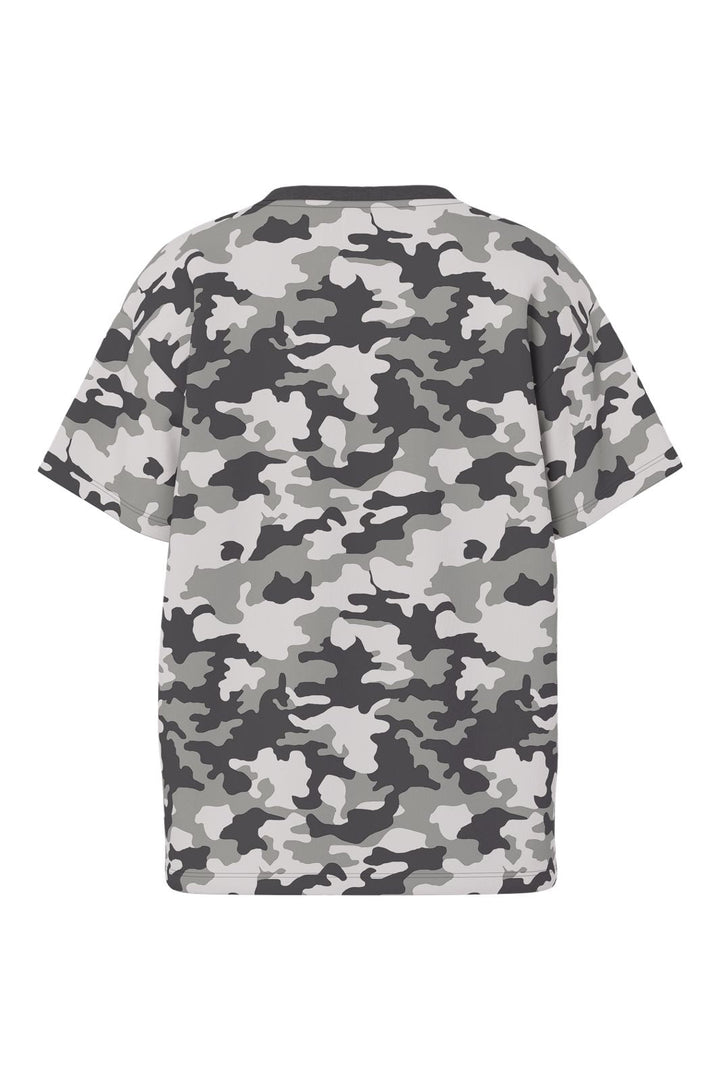 Pieces - Pcmartine Ss Printed T-Shirt - 5127977 Soft Grey Army