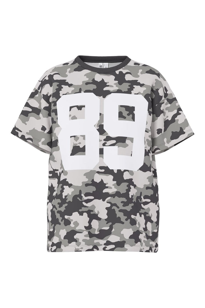 Pieces - Pcmartine Ss Printed T-Shirt - 5127977 Soft Grey Army
