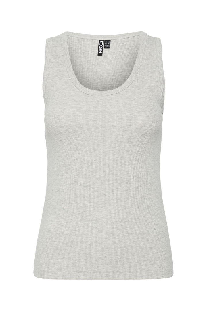 Pieces - Pcmay Tank Top - 4640358 Light Grey Melange