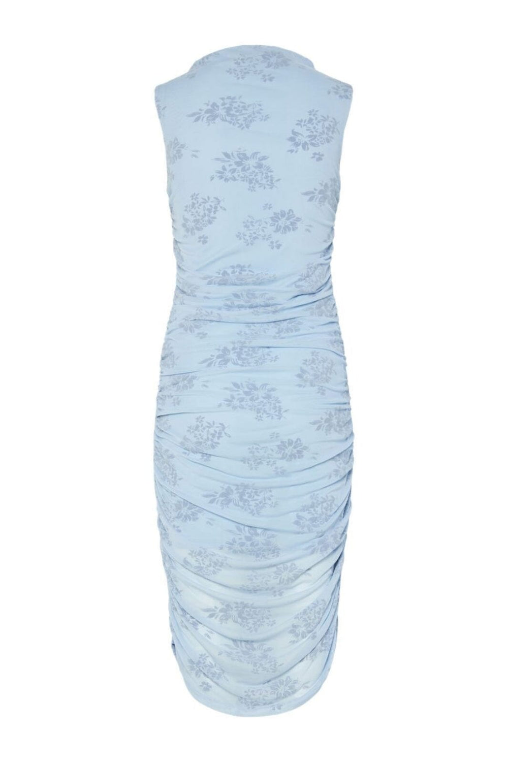 Pieces - Pcmerry Sl Ruching Short Dress - 4887689 Cashmere Blue