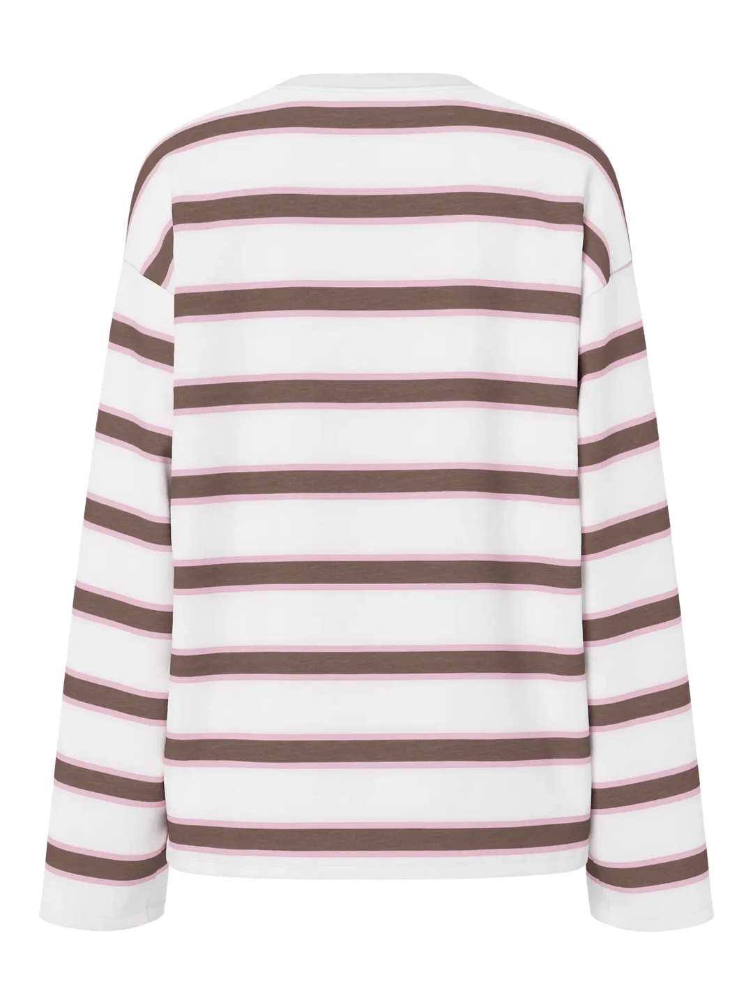 Pieces - Pcmila Ls Loose Tee - 4992999 Coffee Quartz Roseate Spoonbill/Cloud Dancer T-shirts 