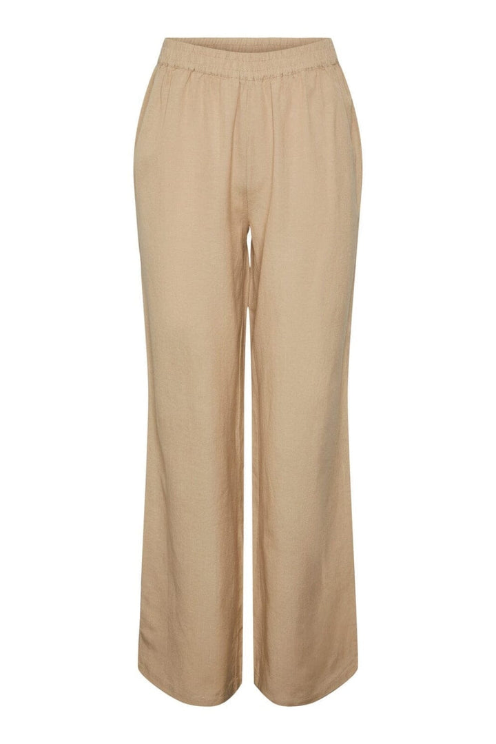 Pieces - Pcmilano Wide Pant - 4368659 Safari