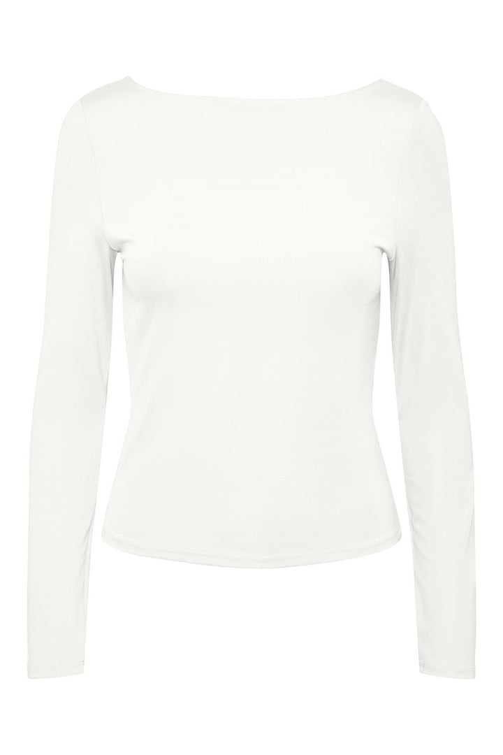 Pieces - Pcminni Ls Top - 4428954 Bright White