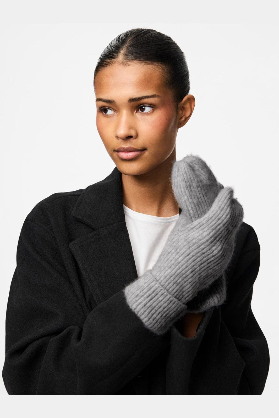 Pieces - Pcmoella Mittens - 4547297 Medium Grey Melange