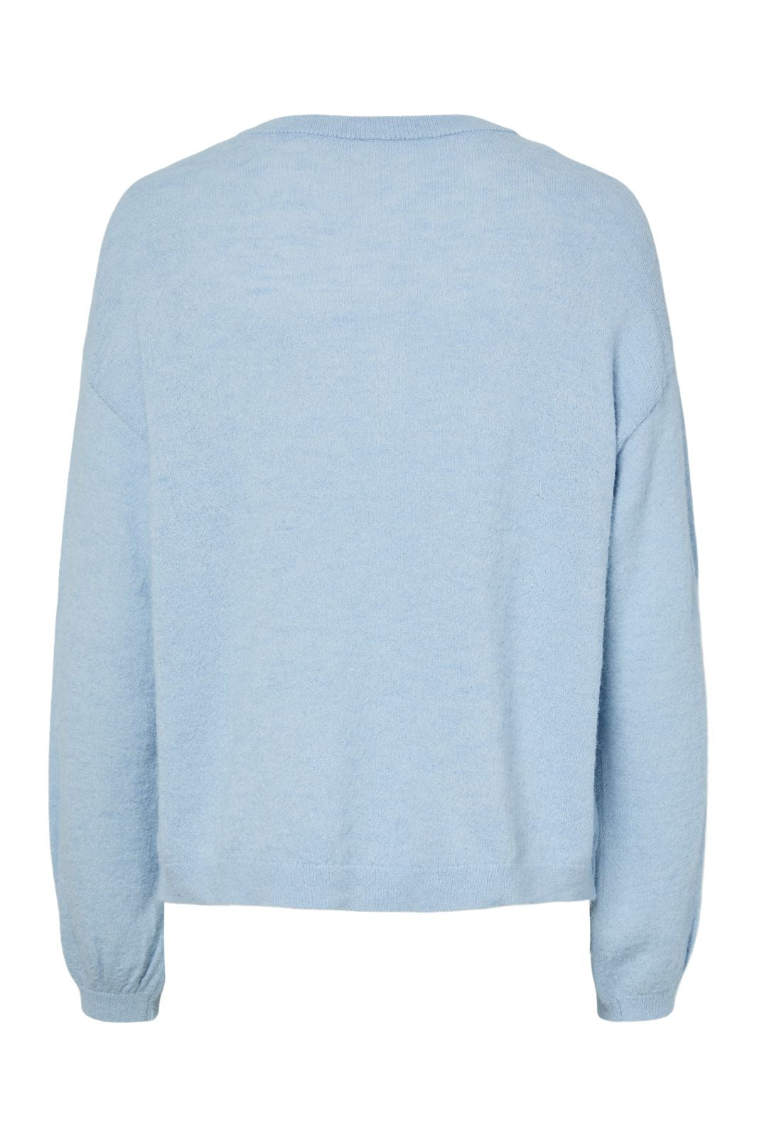 Pieces - Pcnaomi Ls O-Neck Knit Cardigan - 4897829 Cashmere Blue Melange