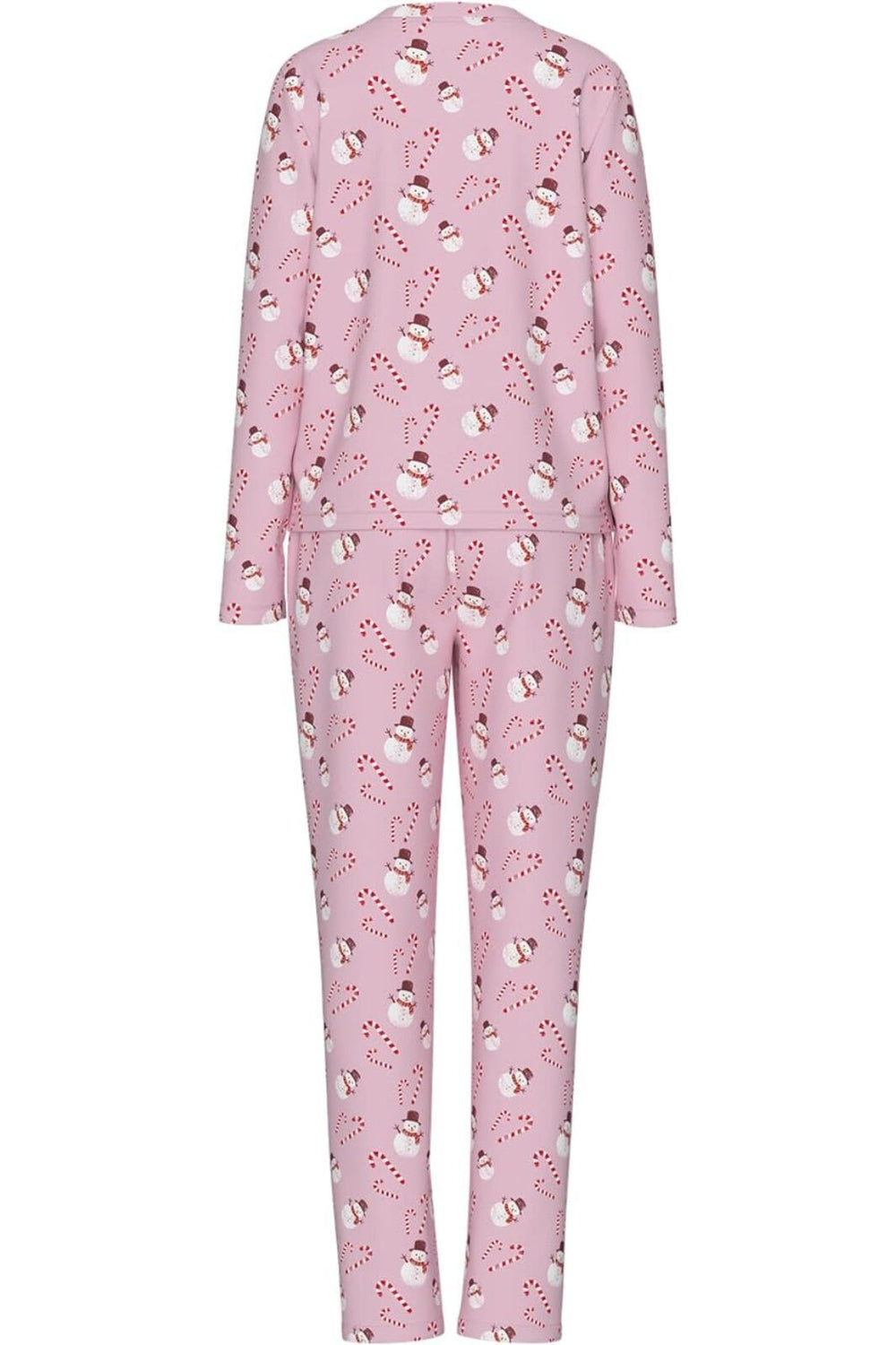 Pieces - Pcnaya Xmas Ls Nightwear Set - 4829535 Pink-A-Boo Snowman/Candycane Nattøj 