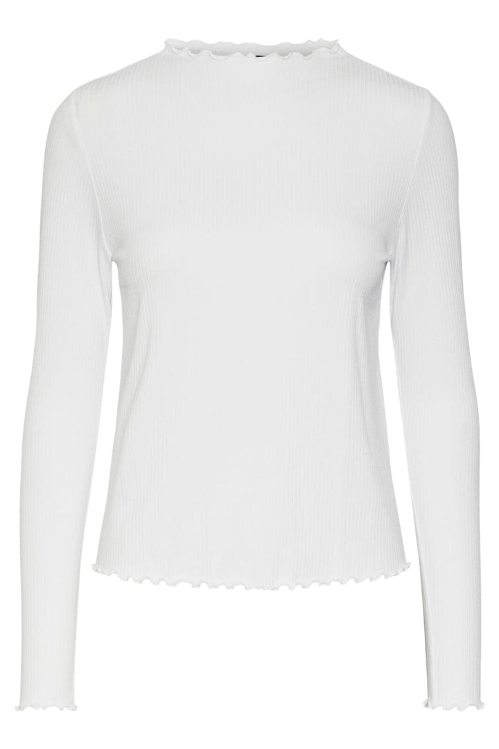 Pieces - Pcnicca Ls Top - 4073266 Bright White