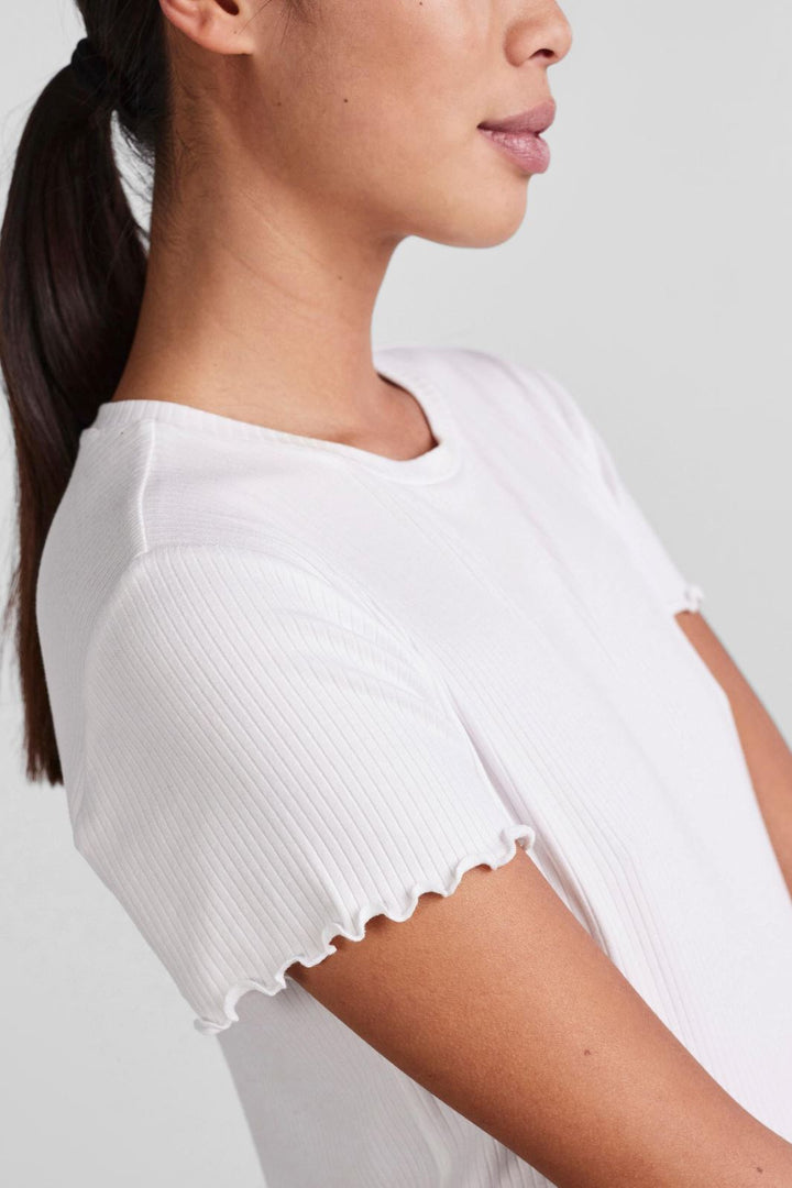 Pieces - Pcnicca Ss O-Neck Top - Bright White