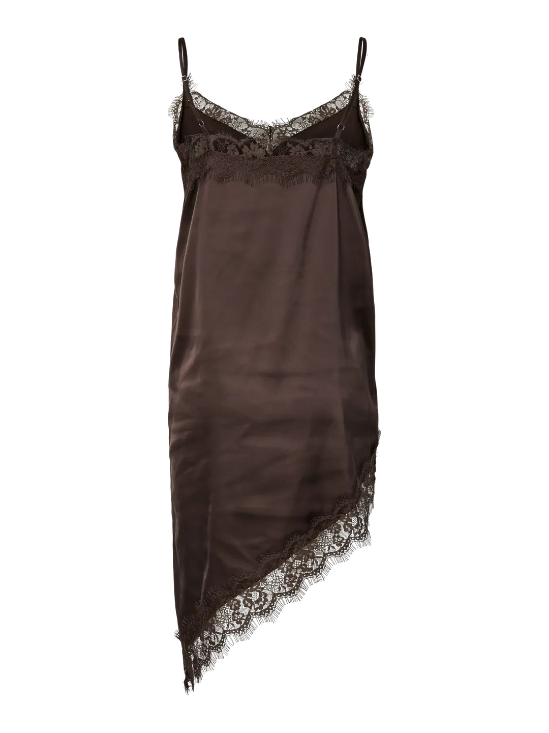 Pieces - Pcnomi Strap Satin Lace Dress - 5072989 Hot Fudge Kjoler 