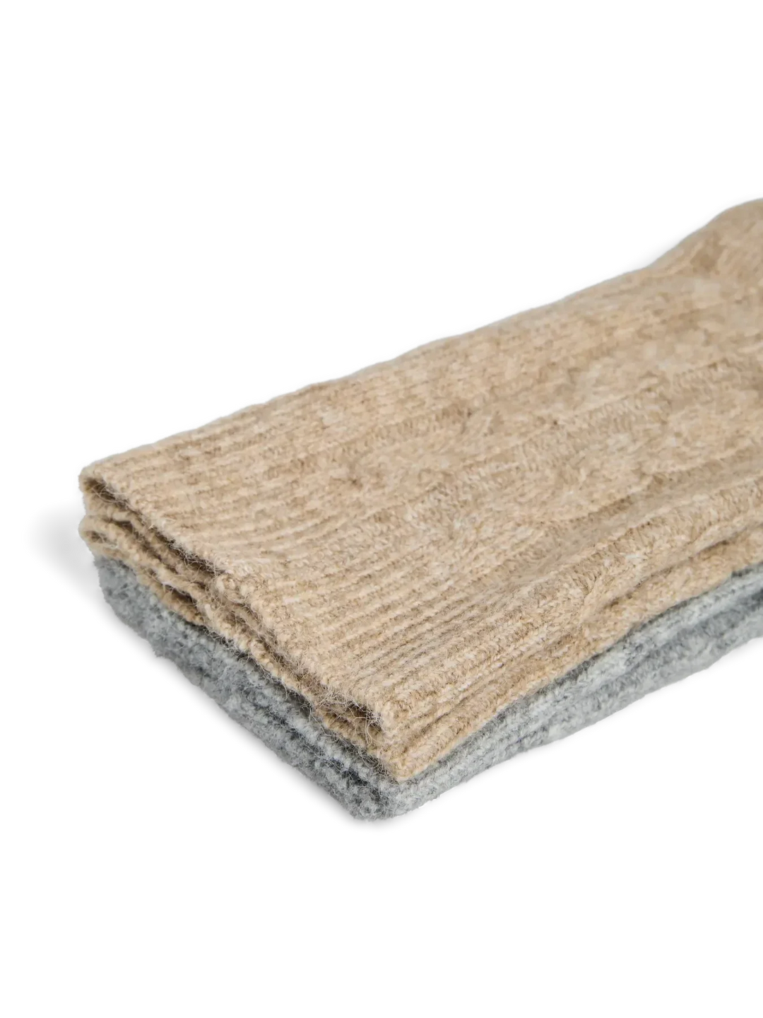 Pieces - Pcnonna Xmas Socks 2 Pack Fp - 4635286 Silver Mink Medium Grey Melange Strømper 