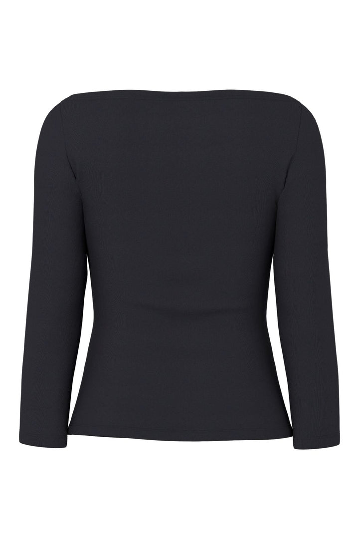 Pieces - Pcphoebe 3/4 Boatneck Top - 5083331 Black