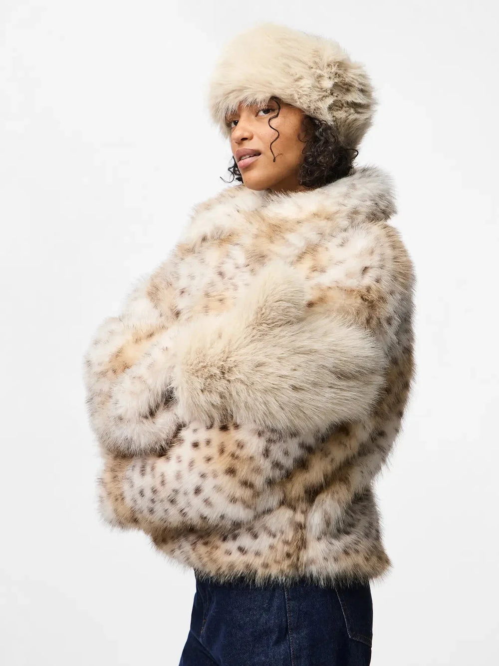 Pieces - Pcplush Fluffy Headband - 5023234 Porpoise Patchwork Pandebånd 