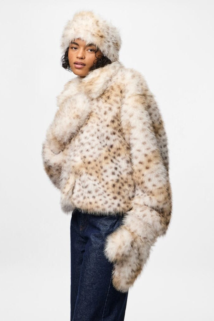 Pieces - Pcplush Fluffy Headband - 5023235 Cloud Dancer Leopard Pandebånd 