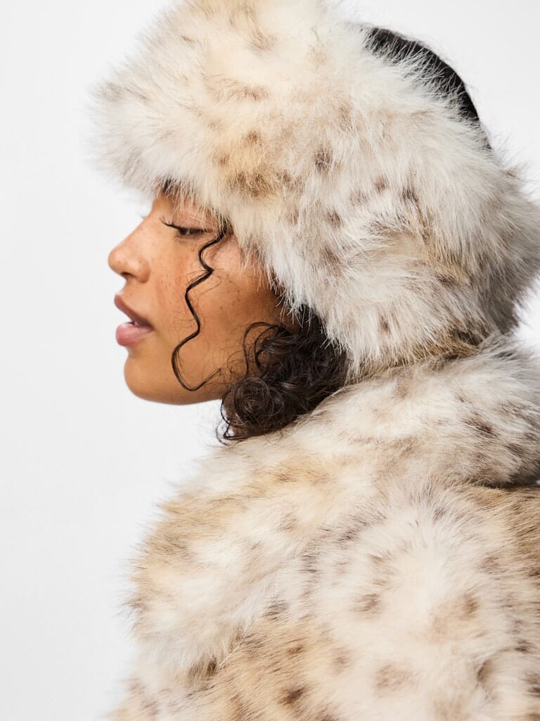 Pieces - Pcplush Fluffy Headband - 5023235 Cloud Dancer Leopard Pandebånd 