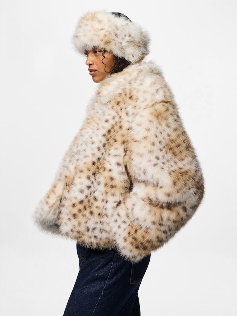 Pieces - Pcplush Fluffy Headband - 5023235 Cloud Dancer Leopard Pandebånd 