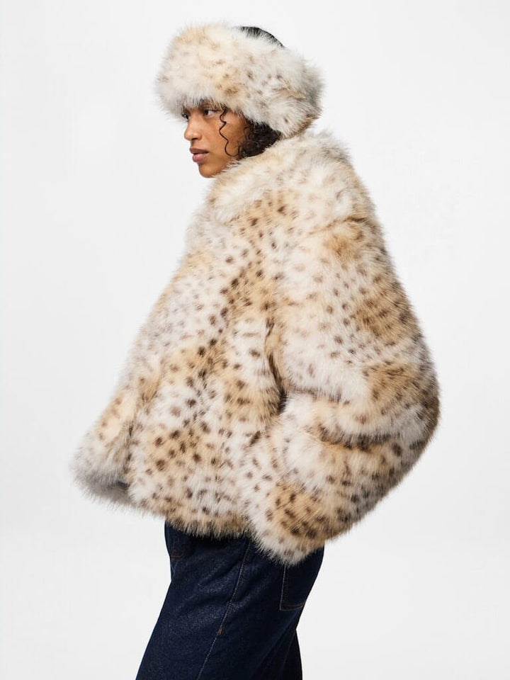 Pieces - Pcplush Fluffy Headband - 5023235 Cloud Dancer Leopard Pandebånd 