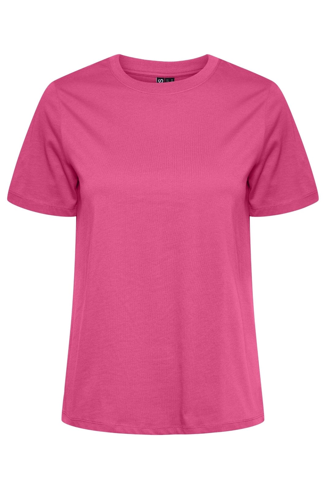 Pieces - Pcria Ss Solid Tee - 4280171 Shocking Pink