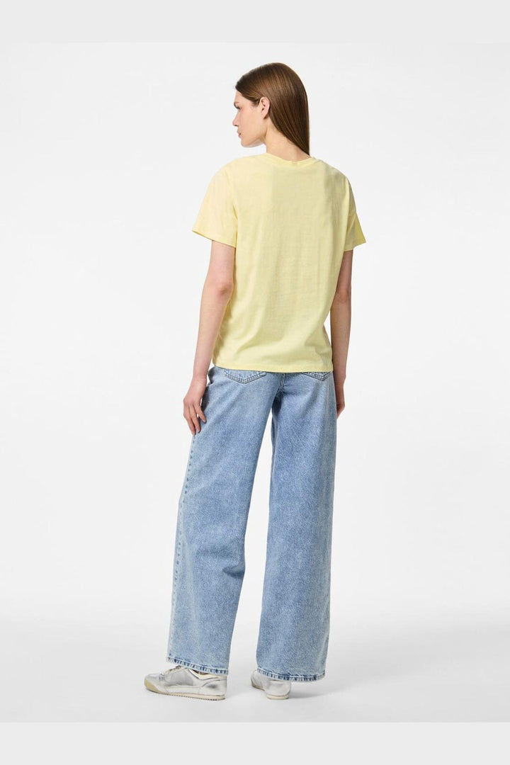 Pieces - Pcria Ss Solid Tee - 4803349 French Vanilla
