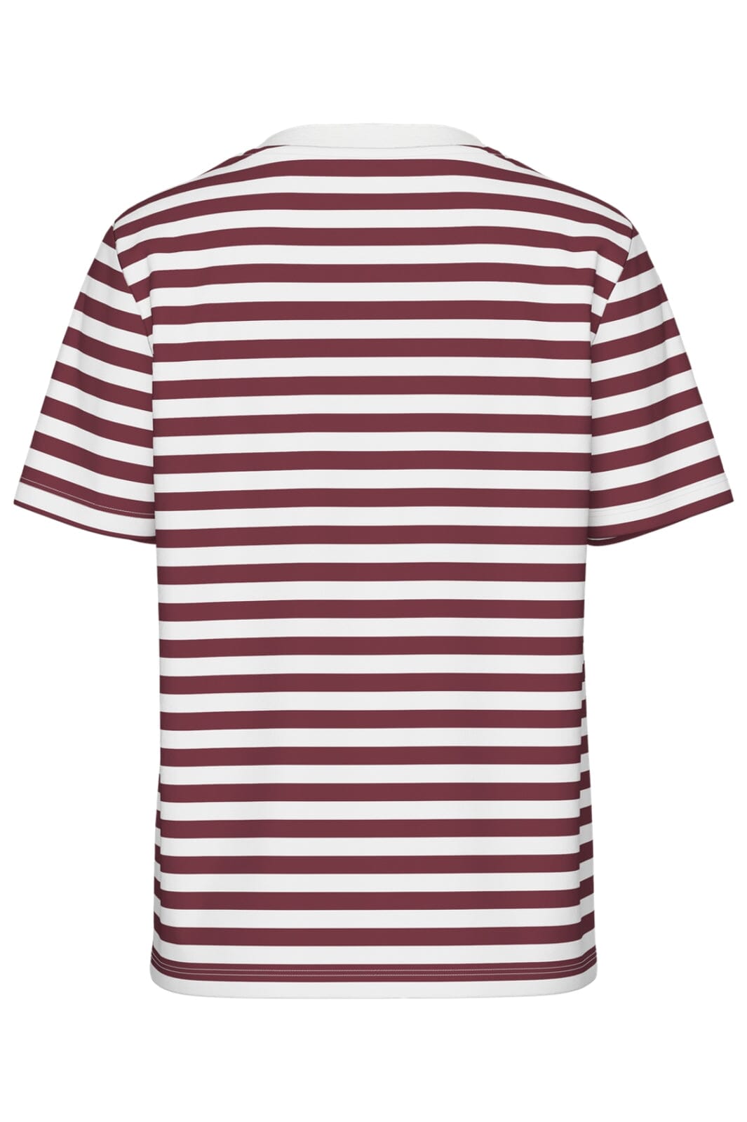 Pieces - Pcria Ss Tee Stripes - 4856960 Tawny Port Bright White