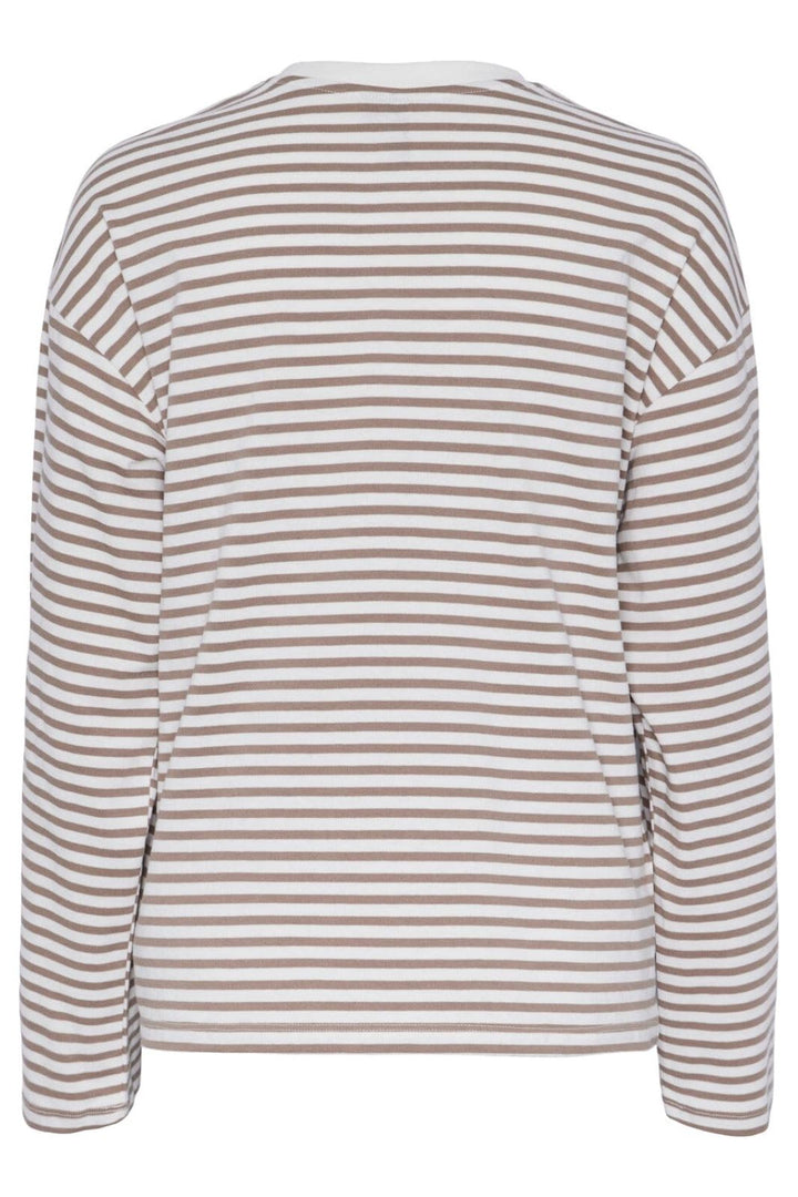 Pieces - Pcsadie Ls Top - 4402429 Cloud Dancer Fossil