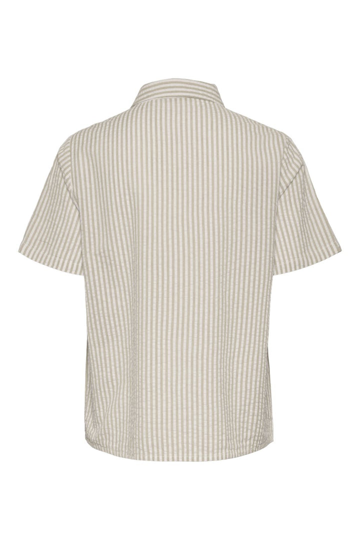 Pieces - Pcsally Ss Shirt - 4497645 Tea Cloud Dancer