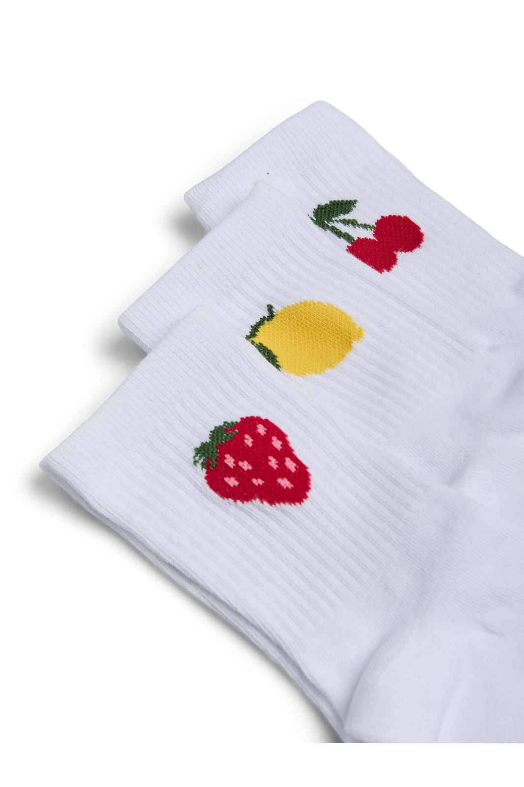 Pieces - Pcsanni Socks 3 Pack - 4626360 Bright White 3 Fruits