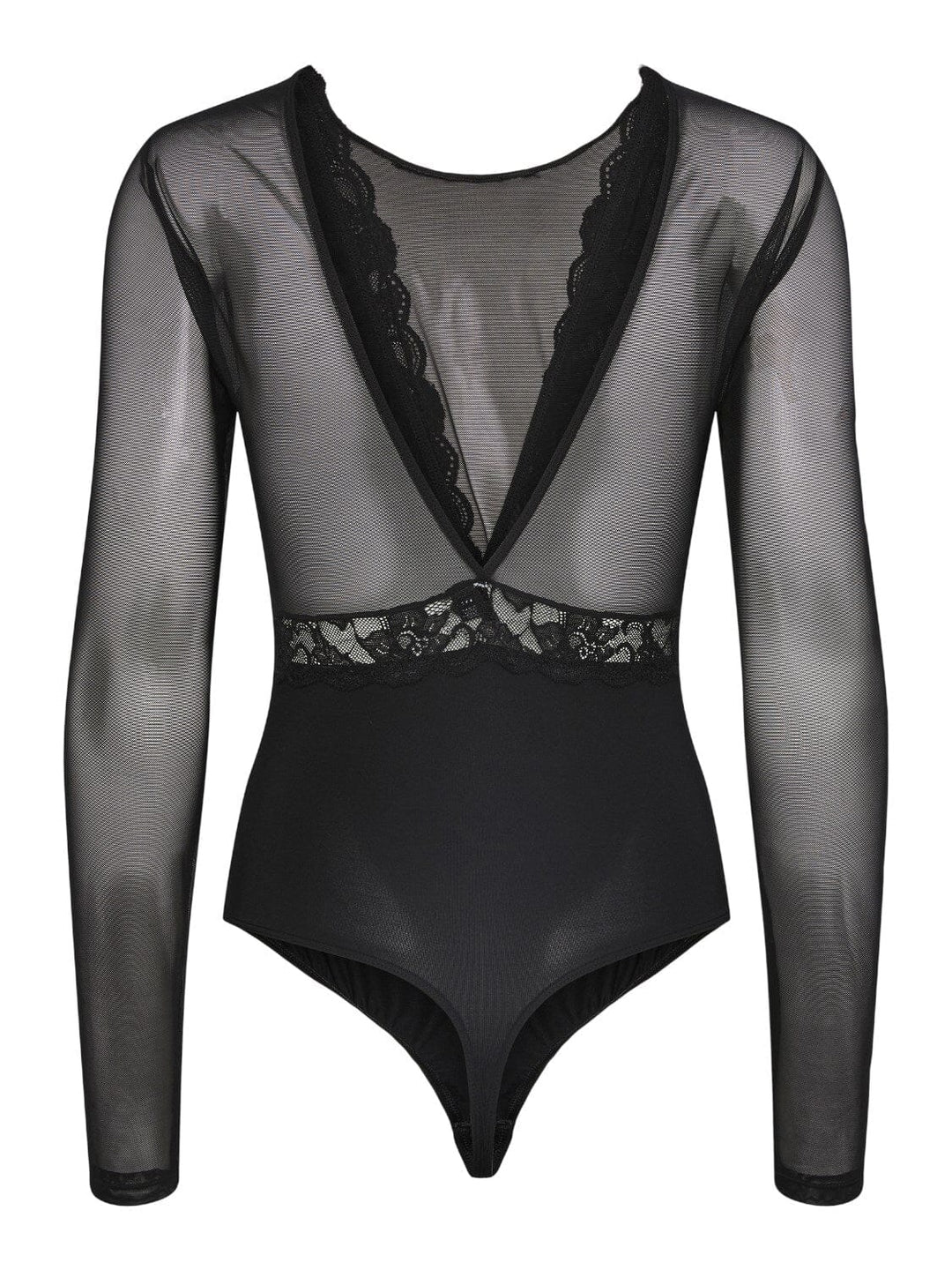 Pieces - Pcsicca Ls Bodystocking - 4284297 Black