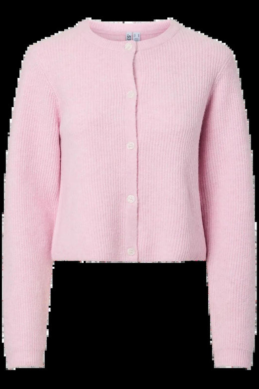 Pieces - Pcsilly Ls O-Neck Knit Cardigan - 4963880 Roseate Spoonbill Melange Cardigans 