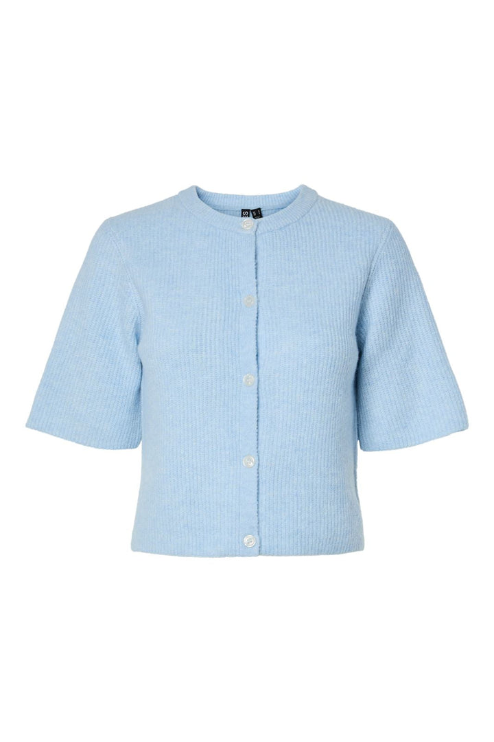 Pieces - Pcsilly Ss O-Neck Knit Cardigan - 4797581 Cashmere Blue Melange