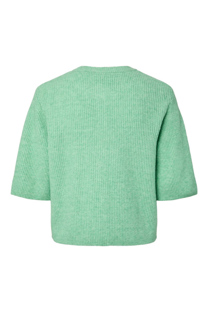 Pieces - Pcsilly Ss O-Neck Knit Cardigan - 4992810 Sprucestone Melange