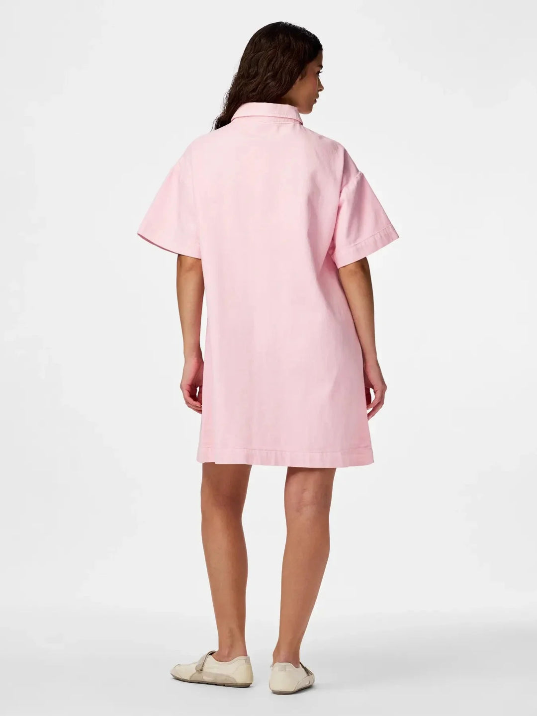 Pieces - Pcsky Ss A-Shape Denim Dress - 4993235 Roseate Spoonbill Kjoler 