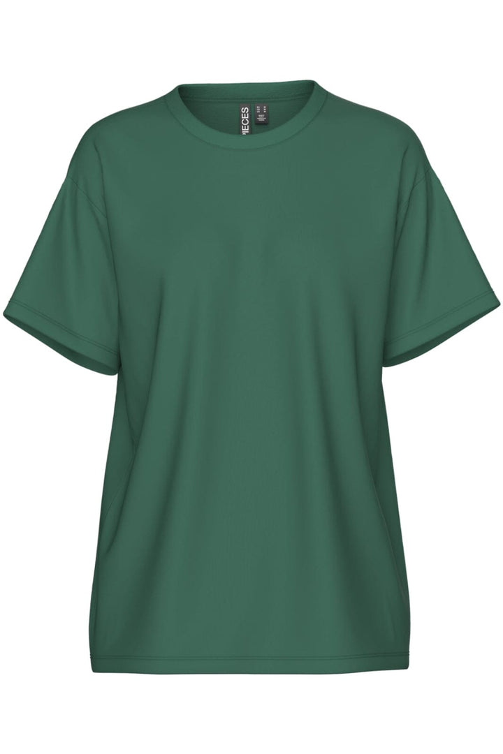 Pieces - Pcskylar Ss Oversized Tee - 4858426 Hunter Green