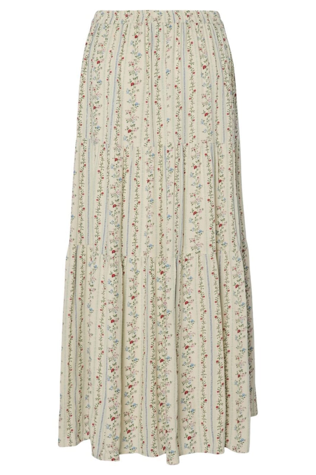 Pieces - Pctaitlyn Ankle Skirt - 4822595 Birch Striped Flower