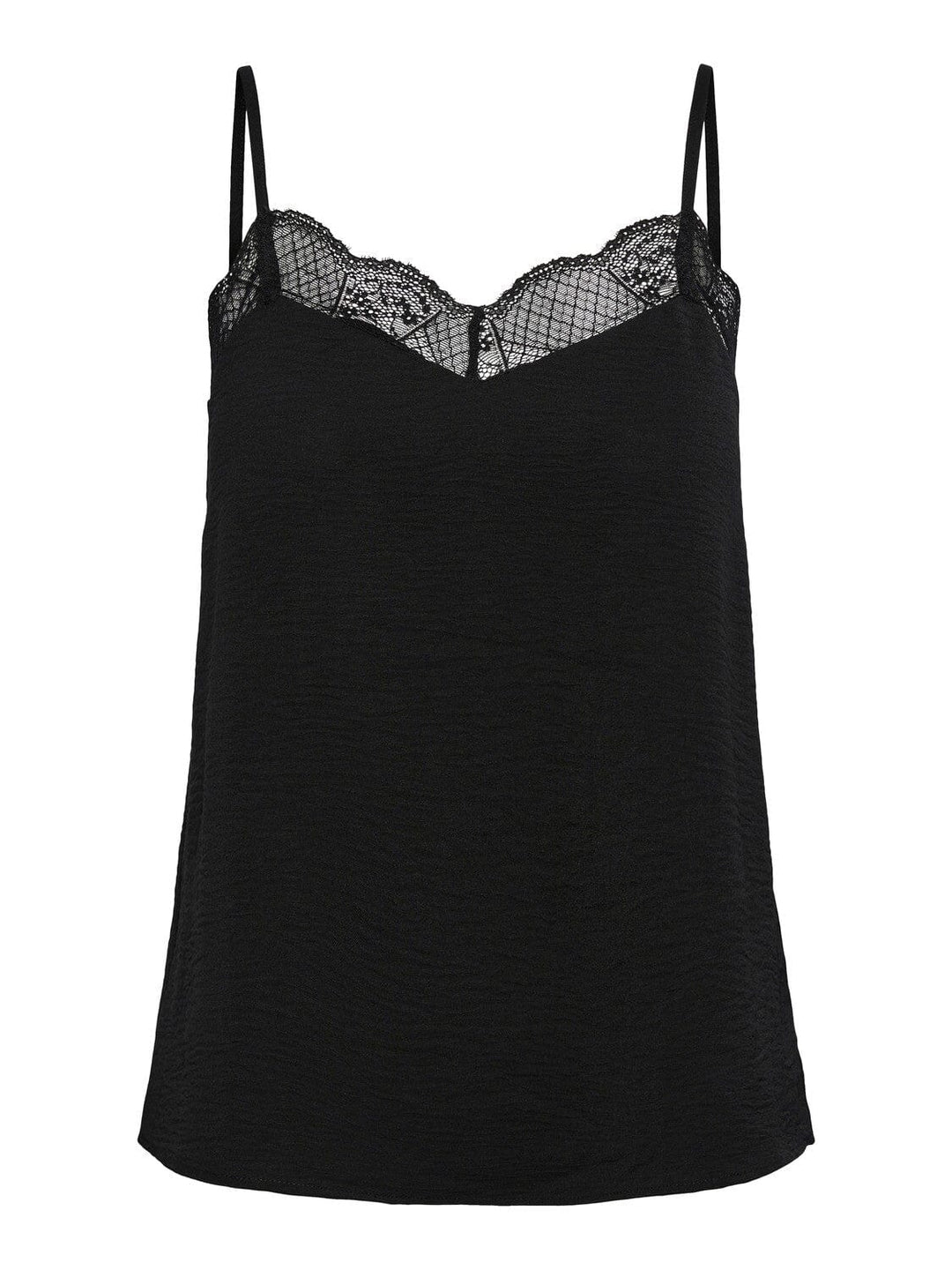 Pieces - Pctiffany Strap Lace Top Bc - Black