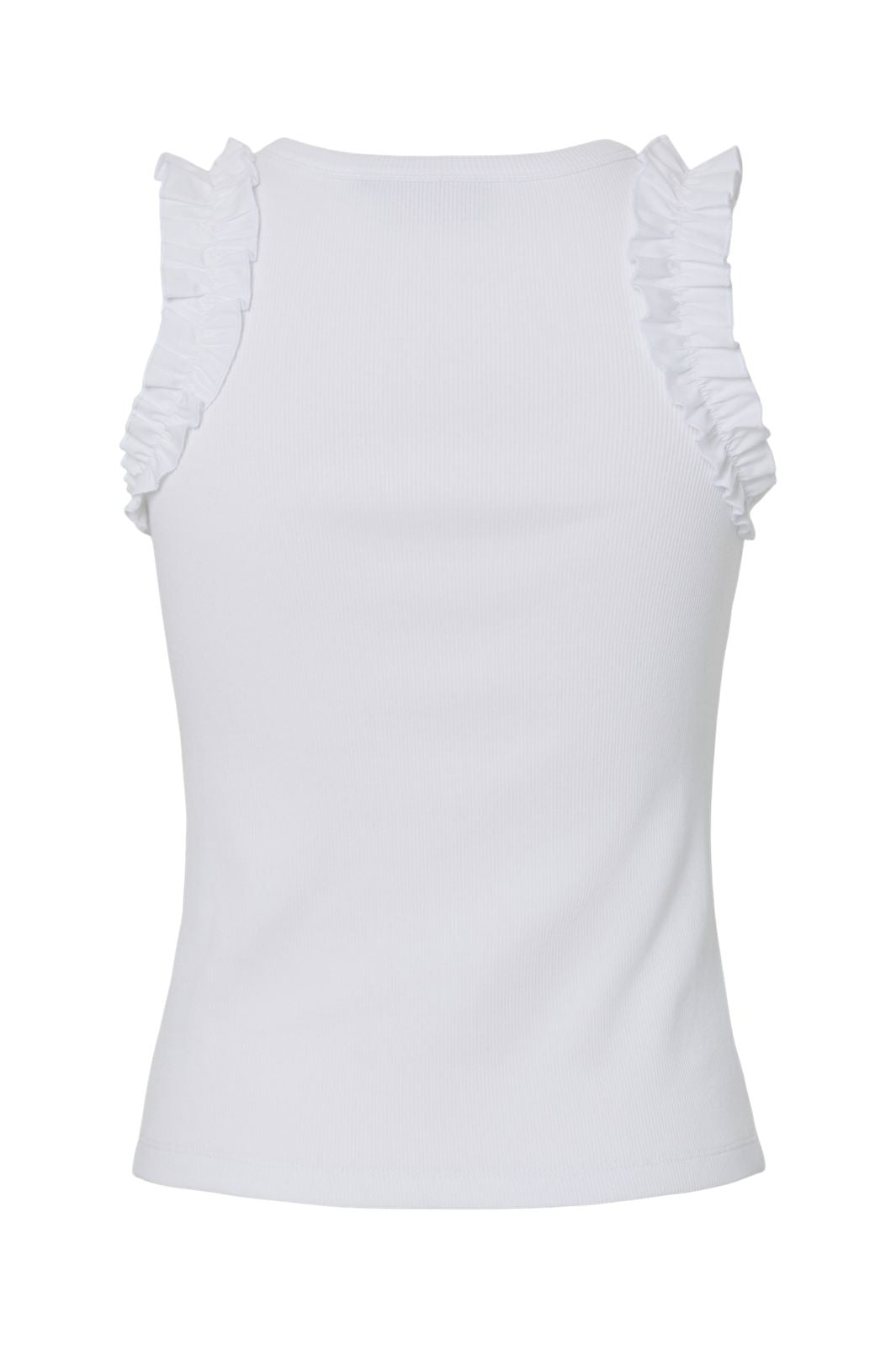 Vorbestellung - Pieces - Pctubana Frill Tank Top Pp - 4935394 Bright White