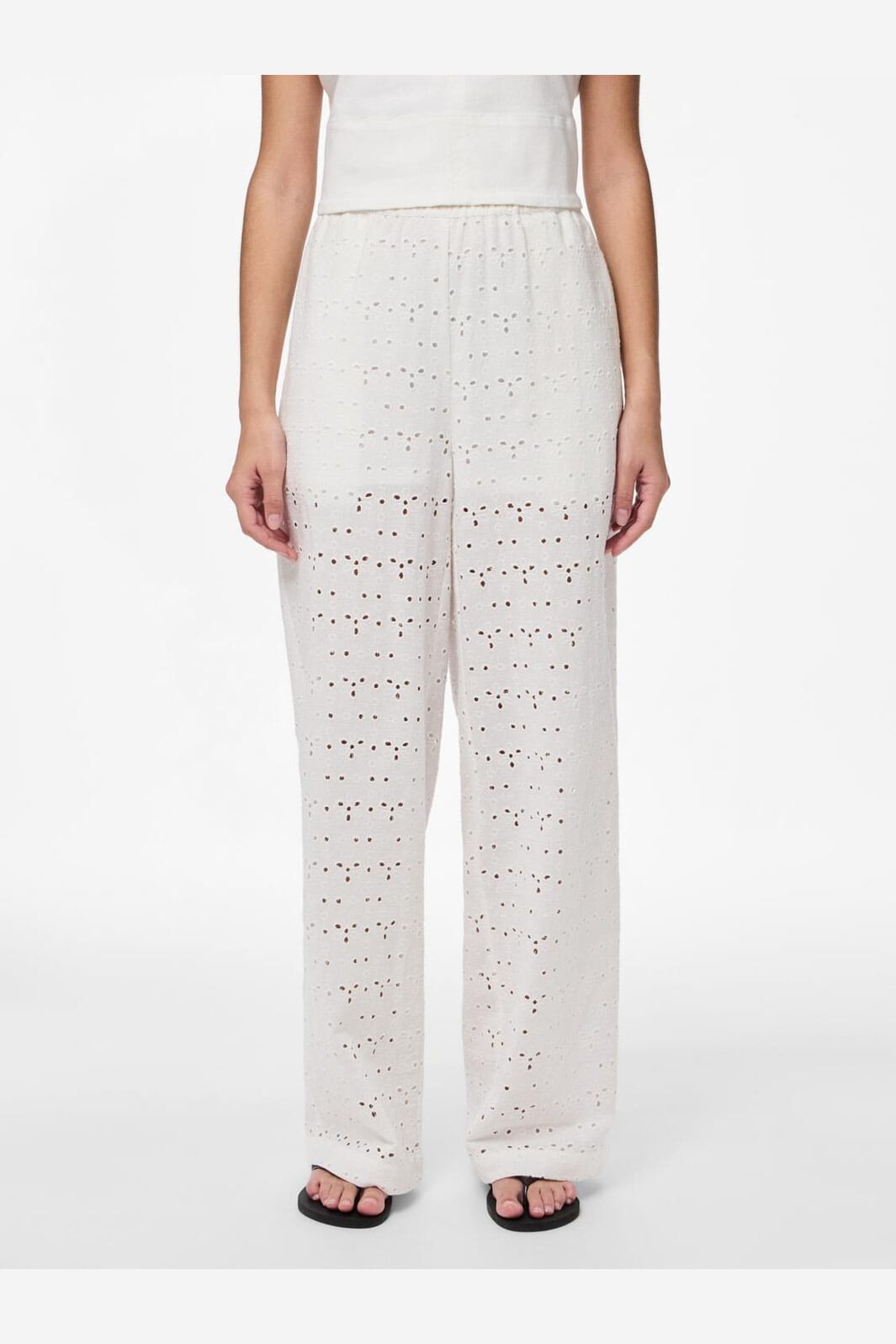 Pieces - Pctyla Wide Pants Pp - 4935355 Cloud Cream