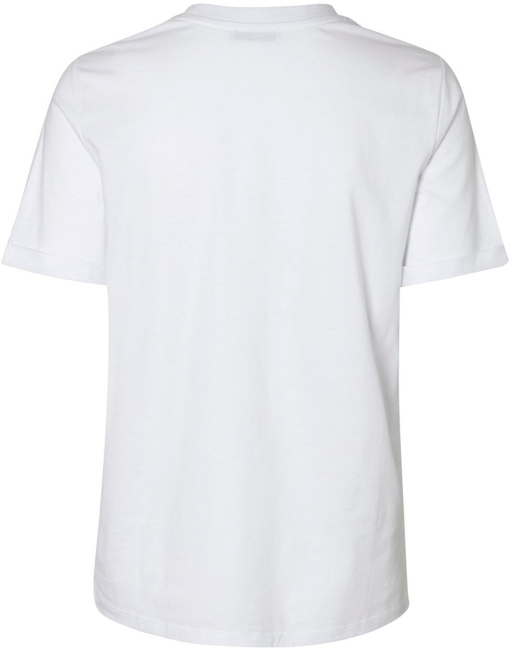 Pieces - PcRia SS Fold Up Tee - Bright white