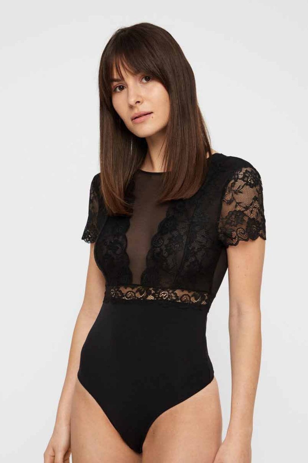 Pieces - Sicca SS Bodystocking - Black