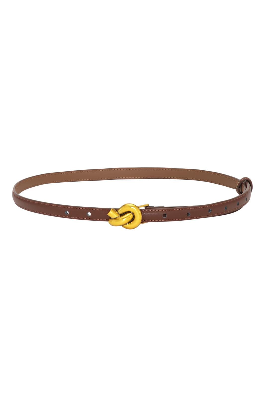 Plissé Copenhagen - Knot Belt 70-820-606 - Dark Brown