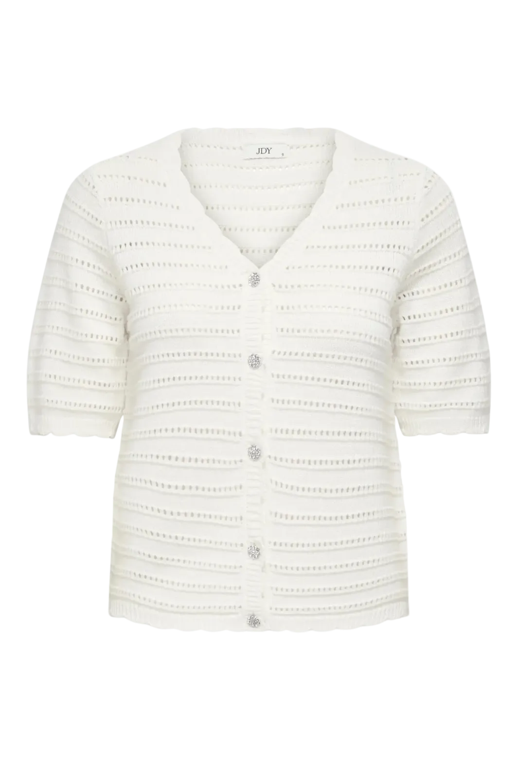 JDY - Jdytanja 2/4 V-Neck Cardigan Knt - 4926973 Cloud Dancer