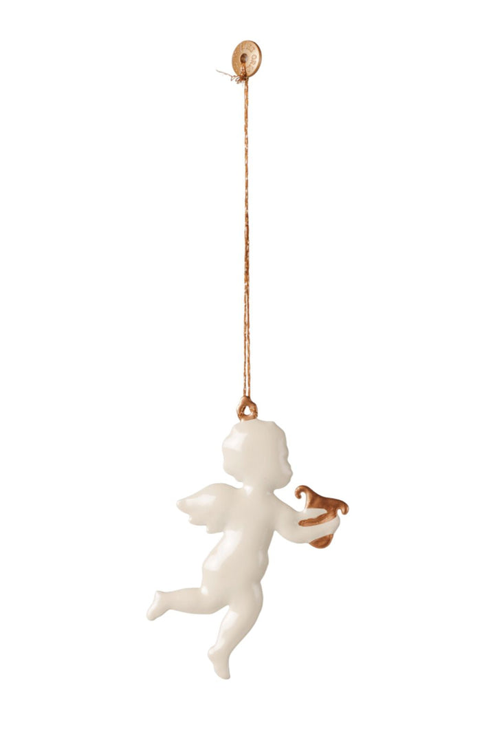 Maileg - GaveæSke Med MetalophæNg - Hellig Nat - Off White - 14-6514-00
