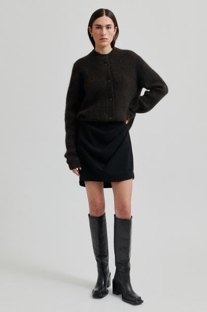 Second Female - Brook Knit Rib Cardigan 57878 - 6133 Mulch
