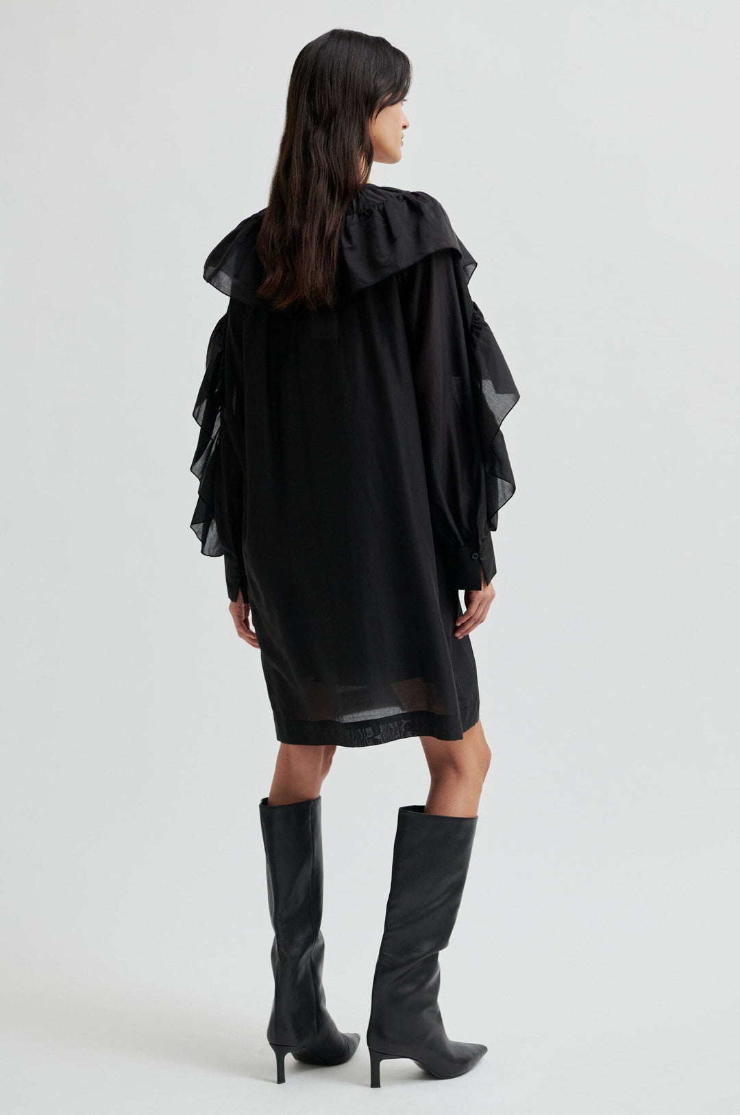 Second Female - Dream Ruffle Dress 60330 - 8001 Black Kjoler 