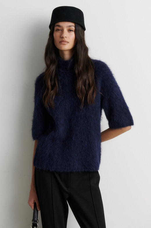 Second Female - Karla Knit SS 59913 - 5994 Night Sky Strikbluser 