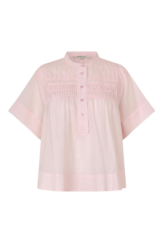 Second Female - Maise SS Blouse 59896 - 9413 Crystal Pink Bluser 