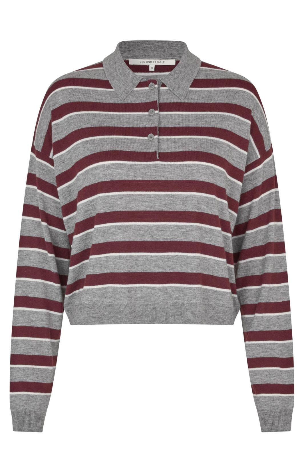 Second Female - Miley Knit Collar 60411 - 6148 Fudge Bluser 