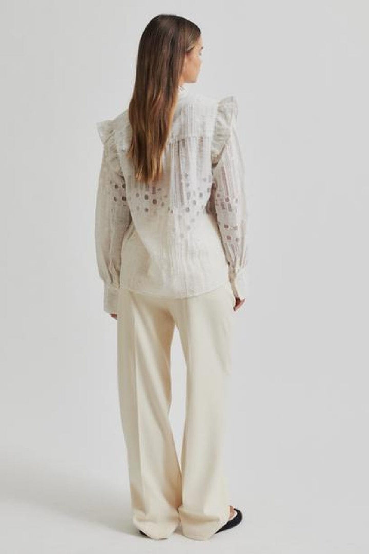 Second Female - Nete Frill Shirt 59393 - 1044 Coconut Milk