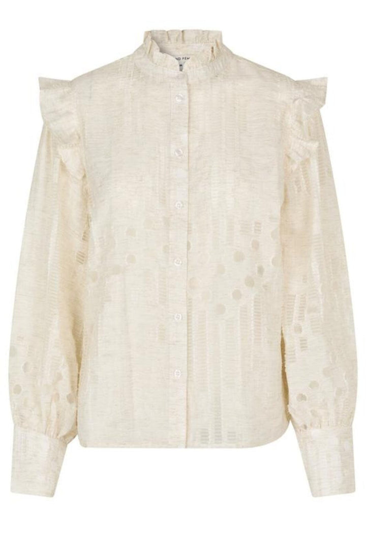 Second Female - Nete Frill Shirt 59393 - 1044 Coconut Milk