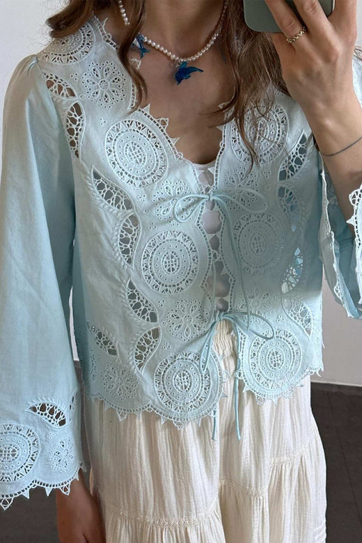 Sissel Edelbo - Anjali Top SE 1566 - Crystal Blue Toppe 