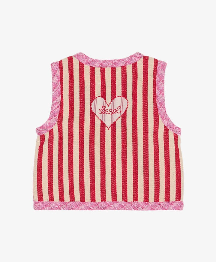 Sissel Edelbo - Como Mini Vest Se 2055 - Red Stripes Veste 